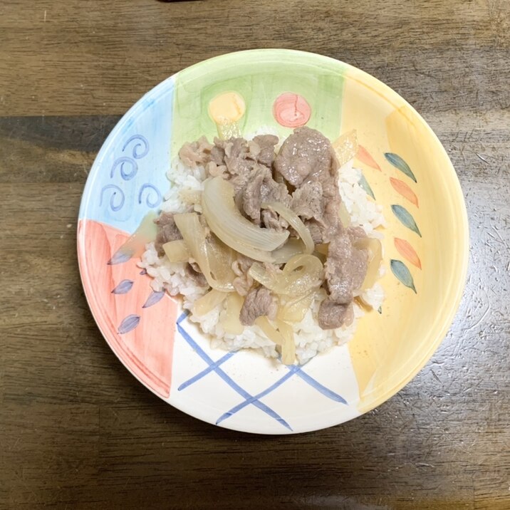 簡単レシピ　牛肉レシピ　牛丼